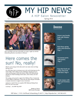 MY HIP NEWS I A HIP Salon Newsletter