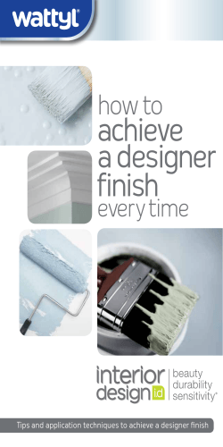 achieve a designer finish how to