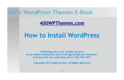 How to Install WordPress 400WPThemes.com