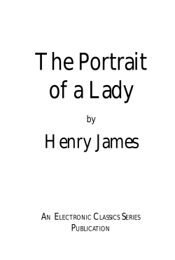 The Portrait of a Lady Henry James by