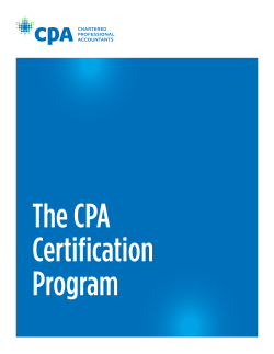 The CPA Certification Program
