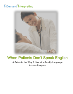 When Patients Don’t Speak English  Access Program