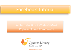 Facebook Tutorial An Introduction to Today’s Most Popular Online Community