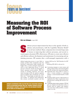 focus S Measuring the ROI of Software Process