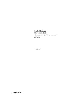 Oracle® Database Client Installation Guide g