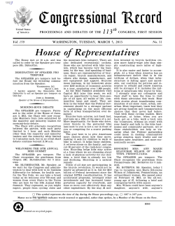 Congressional Record House of Representatives 113 th