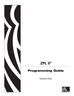 ZPL II Programming Guide ®