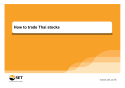 How to trade Thai stocks www.set.or.th