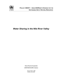 Water Sharing in the Nile River Valley P GNV011  : U GIS/R