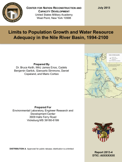 Limits to Population Growth and Water Resource C