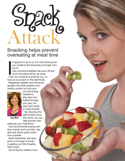Snack Attack I Snacking helps prevent