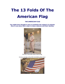 The 13 Folds Of The American Flag THE AMERICAN FLAG