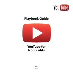 Playbook Guide YouTube for Nonprofits March