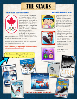 THE STACKS OLYMPIC APPS FOR KIDS SHOW YOUR OLYMPIC SPIRIT