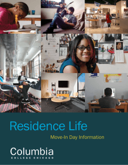 Residence Life Move-In Day Information