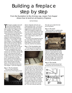 Building a fireplace step by step T