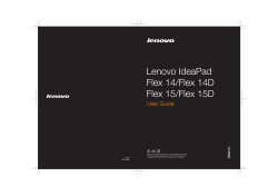 Lenovo IdeaPad Flex 14/Flex 14D Flex 15/Flex 15D User Guide