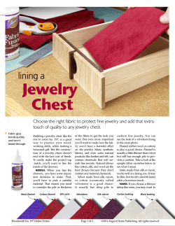 Jewelry Chest lining a