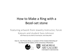 How to Make a Ring with a  Bezel‐set stone Featuring artwork from Jewelry Instructor, Faruk Kaiyum and student Sara Johnson