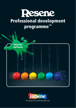 Professional development programme ™ Interior