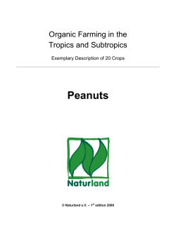 Peanuts Organic Farming in the Tropics and Subtropics Exemplary Description of 20 Crops