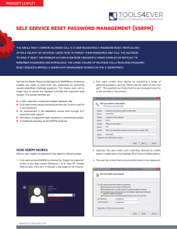 TOOLS EVER 4 self service reset password management (ssrpm)