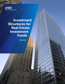 Investment Structures for Real Estate Funds