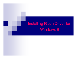Installing Ricoh Driver for Windows 8