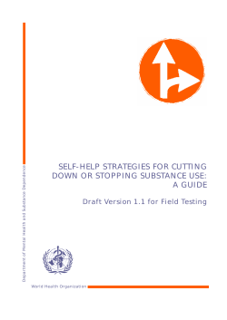 SELF-HELP STRATEGIES FOR CUTTING DOWN OR STOPPING SUBSTANCE USE: A GUIDE
