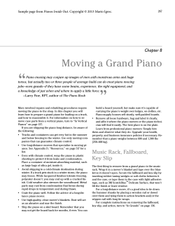 “ Moving a Grand Piano Chapter 8