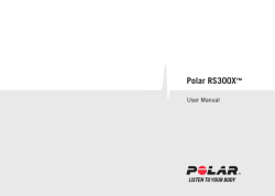 Polar RS300X ™ User Manual