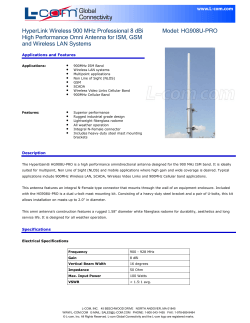HyperLink Wireless 900 MHz Professional 8 dBi Model: HG908U-PRO
