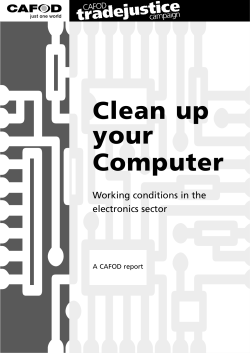 Clean up your Computer Working conditions in the