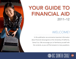 Your Guide to Financial aid Welcome! 2011–12