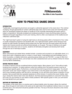 Snare FUNdamentals HOW TO PRACTICE SNARE DRUM Ben Miller &amp; John Papastefan