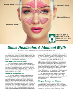 Sinus Headache: A Medical Myth www.nnadoc.com