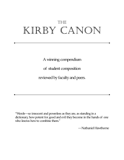 KIRBY CANON  THE A winning compendium