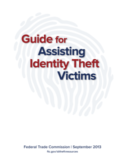 Guide Identity Theft  Assisting