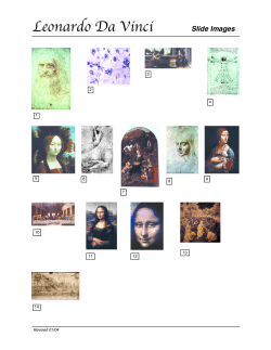Leonardo Da Vinci Slide Images Revised 01/04 3