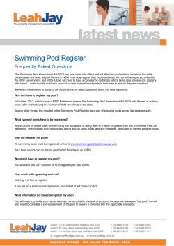Swimming Pool Register  Frequently Asked Questions