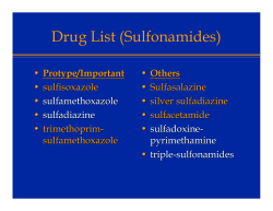Drug List (Sulfonamides)