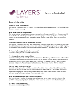 Layers by Scentsy FAQ General Information