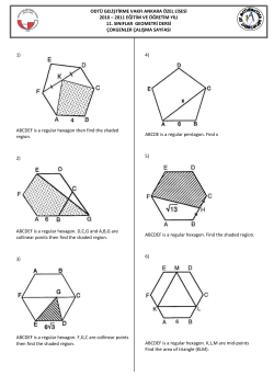 ODTÜ GELİŞTİRME VAKFI ANKARA ÖZEL LİSESİ 11. SINIFLAR  GEOMETRİ DERSİ