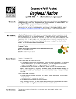 Regional Ratios Geometry PoW Packet Welcome!