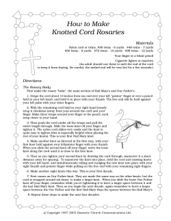 How to Make Knotted Cord Rosaries Materials