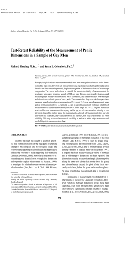 Test-Retest Reliability of the Measurement of Penile Richard Harding, M.Sc.,