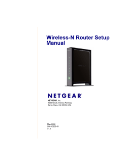 Wireless-N Router Setup Manual 4500 Great America Parkway Santa Clara, CA 95054 USA