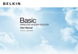 Basic User Manual wireless MODeM-rOuter F7D1401au  8820au00388