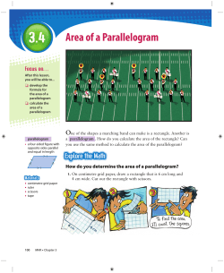Area of a Parallelogram Focus on…