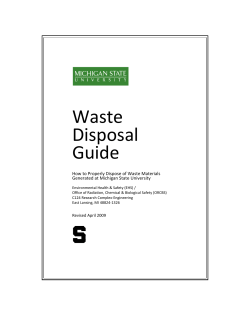 Waste&nbsp; Disposal&nbsp; Guide&nbsp; &nbsp;